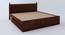 Flamingo Bed With Storage (Walnut Finish, Queen Bed Size) by Urban Ladder - Rear View Design 1 - 364368