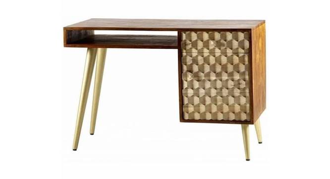 Faraj Study Table (Melamine Finish, Honey & Tile Natural) by Urban Ladder - Cross View Design 1 - 364810