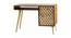 Faraj Study Table (Melamine Finish, Honey & Tile Natural) by Urban Ladder - Cross View Design 1 - 364810