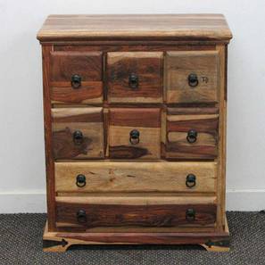Storage In Noida Design Vintage Solid Wood Chest of 8 Drawers in Melamine Finish
