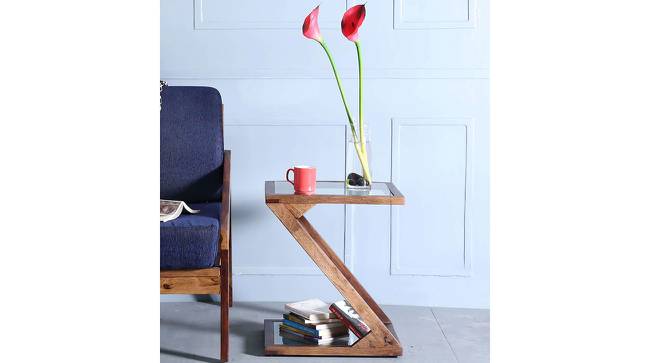 Isha Side & End Table (Natural, Melamine Finish) by Urban Ladder - Cross View Design 1 - 364856