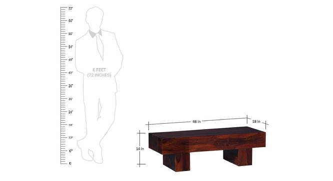 Idris Coffee Table (HONEY, Melamine Finish) by Urban Ladder - Design 1 Dimension - 364894