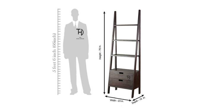 Indali Bookshelf (Black, Melamine Finish) by Urban Ladder - Design 1 Dimension - 364896
