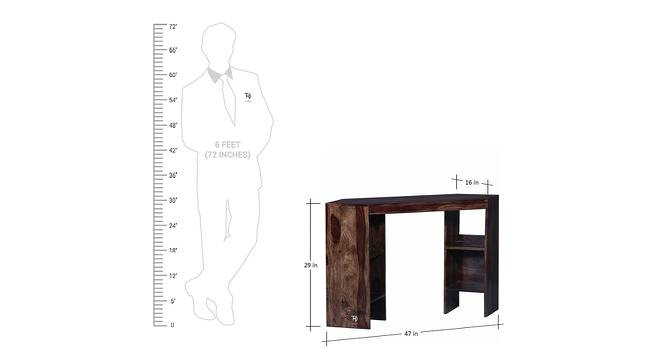 Kalindi Study Table (PROVINCIAL TEAK, Melamine Finish) by Urban Ladder - Design 1 Dimension - 364947