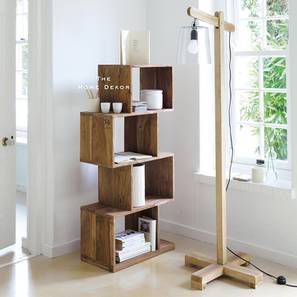 Bookshelf Design Zag Solid Wood Bookshelf in Melamine Finish