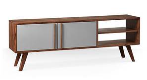 Cabinet And Sideboard Design Alviro Solid Wood Free Standing TV Unit in Melamine Finish