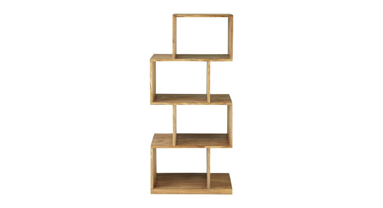 Zag Solid Wood Bookshelf in Melamine Finish Urban Ladder