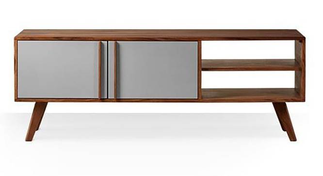 Zarna TV Unit (Melamine Finish, Natural & Door Grey) by Urban Ladder - Cross View Design 1 - 364961