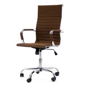 Finchfox Design Ainsleigh Fabric Study Chair With Headrest in Brown Colour