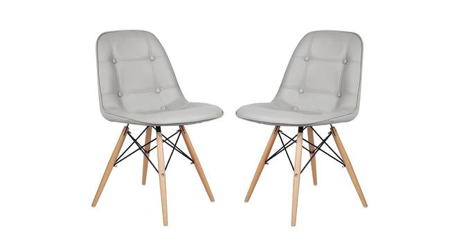 Ava Lounge Chair (Light Grey, Leatherette Finish) by Urban Ladder - Cross View Design 1 - 365122