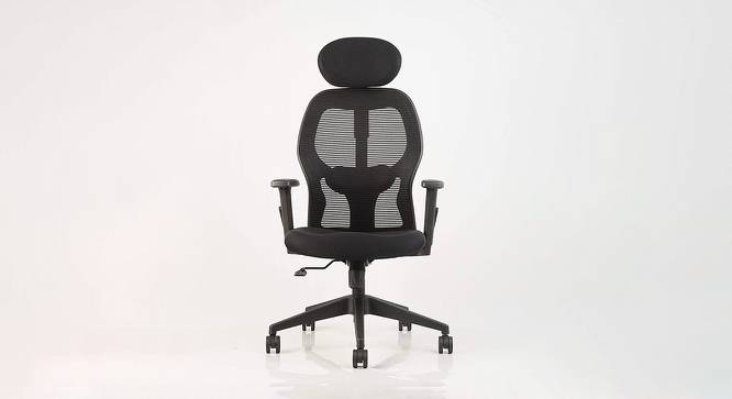 Barnett Study Chair (Black) by Urban Ladder - Front View Design 1 - 365136