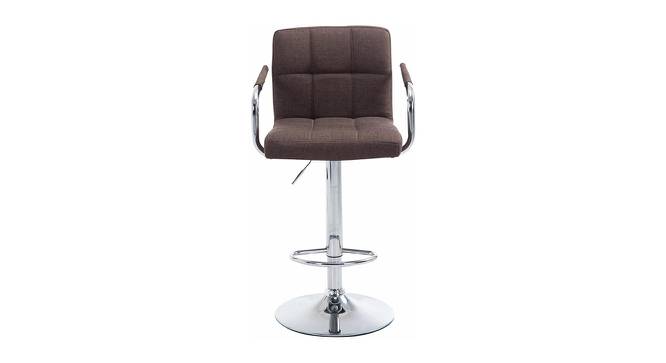 Abbott Bar Stool (Brown, Metal & Leatherette Finish) by Urban Ladder - Front View Design 1 - 365139