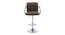 Abbott Bar Stool (Brown, Metal & Leatherette Finish) by Urban Ladder - Front View Design 1 - 365139