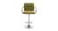 Ashe Bar Stool (Light Green, Metal & Leatherette Finish) by Urban Ladder - Front View Design 1 - 365140