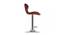 Brently Bar Stool (Red, Metal & Leatherette Finish) by Urban Ladder - Rear View Design 1 - 365265