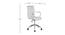 Bricker Study Chair (White) by Urban Ladder - Design 1 Dimension - 365291
