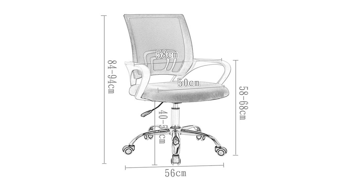 Study chair size 2025