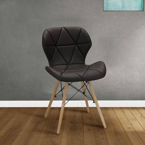 Accent Chairs In Mysuru Design Concetta Leatherette Accent Chair in Black Colour