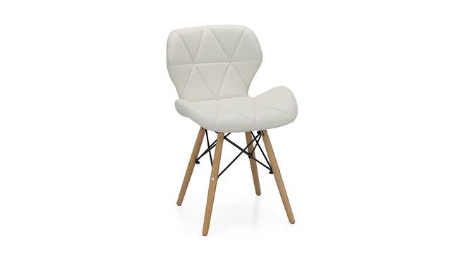 Colby Lounge Chair (White, Leatherette Finish) by Urban Ladder - Cross View Design 1 - 365325