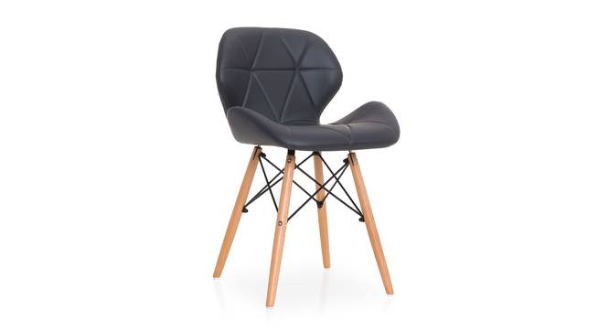 Cole Lounge Chair (Dark Grey, Leatherette Finish) by Urban Ladder - Cross View Design 1 - 365326