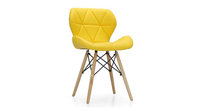 Colin Lounge Chair (Yellow, Leatherette Finish) by Urban Ladder - Cross View Design 1 - 365327