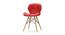 Colm Lounge Chair (Red, Leatherette Finish) by Urban Ladder - Cross View Design 1 - 365328