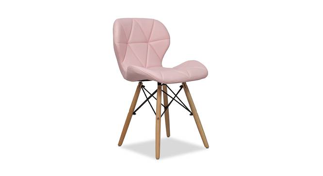 Conan Lounge Chair (Light Pink, Leatherette Finish) by Urban Ladder - Cross View Design 1 - 365329