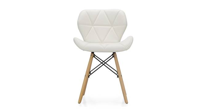 Colby Lounge Chair (White, Leatherette Finish) by Urban Ladder - Front View Design 1 - 365343