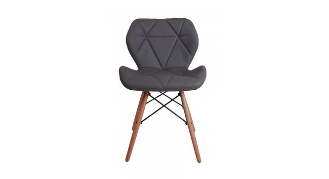 Cole Lounge Chair (Dark Grey, Leatherette Finish) by Urban Ladder - Front View Design 1 - 365344