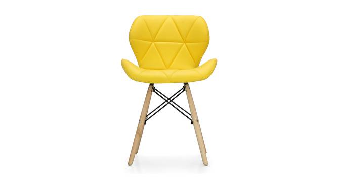 Colin Lounge Chair (Yellow, Leatherette Finish) by Urban Ladder - Front View Design 1 - 365345