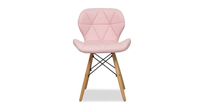 Conan Lounge Chair (Light Pink, Leatherette Finish) by Urban Ladder - Front View Design 1 - 365347