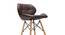 Confucius Lounge Chair (Brown, Leatherette Finish) by Urban Ladder - Front View Design 1 - 365349