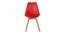 Conrad Lounge Chair (Red, Plastic Finish) by Urban Ladder - Front View Design 1 - 365352
