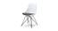 Cody Lounge Chair (Plastic Finish, White & Black Leatherette) by Urban Ladder - Rear View Design 1 - 365359