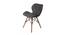 Cole Lounge Chair (Dark Grey, Leatherette Finish) by Urban Ladder - Rear View Design 1 - 365362