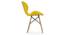 Colin Lounge Chair (Yellow, Leatherette Finish) by Urban Ladder - Rear View Design 1 - 365363