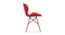 Colm Lounge Chair (Red, Leatherette Finish) by Urban Ladder - Rear View Design 1 - 365364