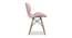 Conan Lounge Chair (Light Pink, Leatherette Finish) by Urban Ladder - Rear View Design 1 - 365365