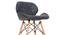 Cole Lounge Chair (Dark Grey, Leatherette Finish) by Urban Ladder - Design 1 Side View - 365379