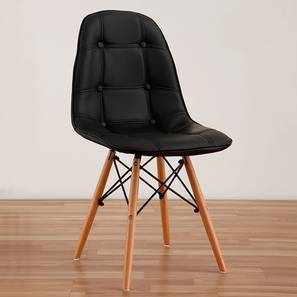Wing Lounge Chairs Design Cuthbert Lounge Chair (Black, Leatherette Finish)