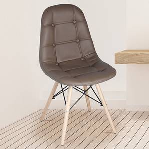 Wing Lounge Chairs Design Cybil Lounge Chair (Brown, Leatherette Finish)