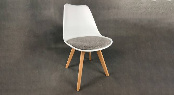 Cristofer Lounge Chair (Plastic Finish, White & Light Grey) by Urban Ladder - Cross View Design 1 - 365439