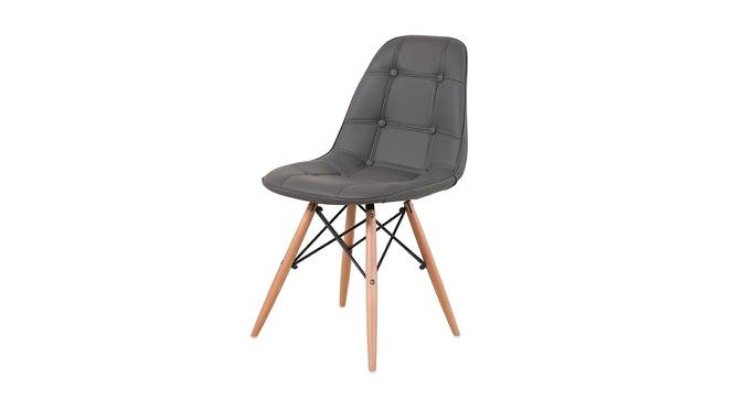 Cuba Lounge Chair (Dark Grey, Leatherette Finish) by Urban Ladder - Front View Design 1 - 365462