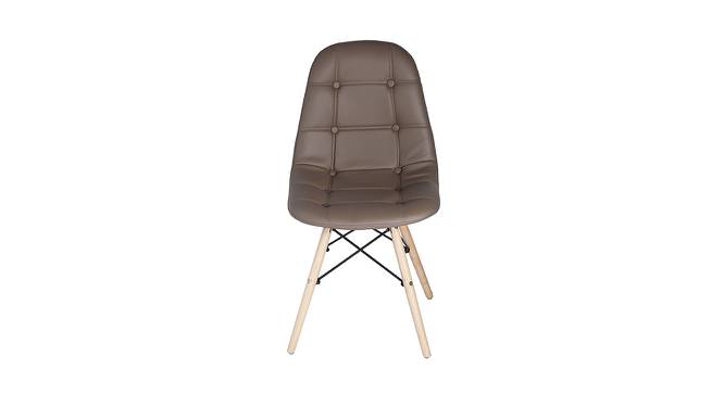 Cybil Lounge Chair (Brown, Leatherette Finish) by Urban Ladder - Front View Design 1 - 365465