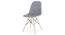Crystal Lounge Chair (Grey & White, Leatherette & Fabric Finish) by Urban Ladder - Rear View Design 1 - 365480