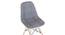 Crystal Lounge Chair (Grey & White, Leatherette & Fabric Finish) by Urban Ladder - Design 1 Side View - 365497