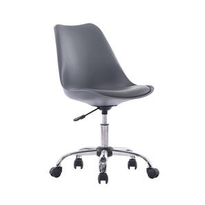 Finchfox Design Fain Leatherette Study Chair in Grey Colour