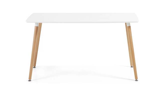 Elsa 4 to 6 Extendanble Dining Table (White, Gloss Finish) by Urban Ladder - Front View Design 1 - 365579