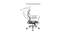 Frost Study Chair (Grey & White) by Urban Ladder - Rear View Design 1 - 365588