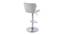 Jerald Bar Stool (Light Grey, Metal & Leatherette Finish) by Urban Ladder - Front View Design 1 - 365691